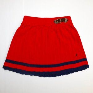 Nautica Girls 3T Red Blue knit kilt like Skirt